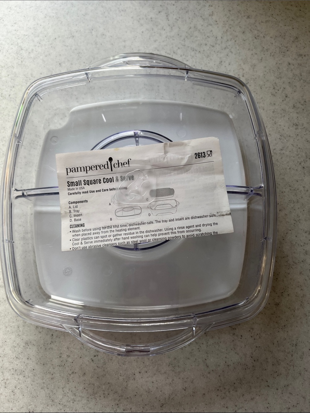 Pampered Chef Cool & Serve #2613 - Transparent with Lid